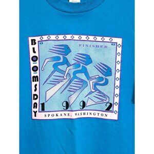 Vintage 1992 Bloomsday Finisher Spokane T-Shirt Nike Jerzees Size L USA Made